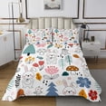thumbnail image 1 of Erosebridal Kawaii Rabbit Coverlet Set Twin for Kids, Flower Plant Bedding Set, Cartoon Decor, 2pcs, 1 of 5