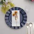 thumbnail image 6 of BalsaCircle 10 Navy Blue 11" Round Disposable Salad Dinner Plastic Plates Gold Wavy Trim Wedding Party Tableware, 6 of 8