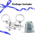 thumbnail image 4 of Gamer Couple Gift Puzzle Keychain Set for Player 1 Player 2 Gift Matching Keyring Valentine's Day Gift for Boyfriend Gaming Friend Anniversary Jewelry for Couple Christmas Gift for Him and Her, 4 of 4
