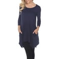 thumbnail image 2 of (navy, m) - Women's Solid Colour Tunic Top, 2 of 4