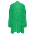 thumbnail image 5 of OGLCCG Womens Sparkly Sequins Cardigan Lightweight 3/4 Sleeve Open Front Shrug Bolero Jacket Loose Fit Party Glitter Outwear, 5 of 8