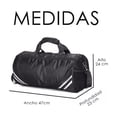thumbnail image 3 of Maleta Deportiva Bloosom  Casual Gimnasio Mochila Viaje Gym Franjas M Negro Franjas Plateado, 3 of 4