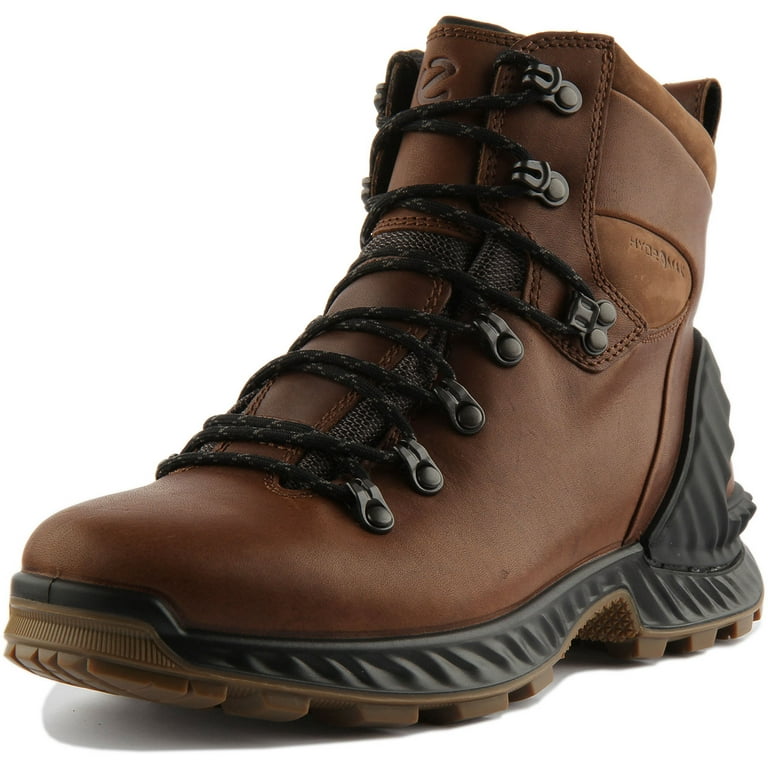 Men's ECCO Exohike Mid Hydromax Hiking Boot Cocoa Yak Leather 43 M - Walmart.com