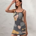 thumbnail image 3 of Ladies Elegant Sling Sleeveless Sexy Dress flowers, 3 of 6