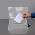 thumbnail image 4 of Caja de donación transparente, caja de acrílico para donaciones, caja de quejas con cerradura, urna para escritorio, eventos comunitarios, recepción,, 4 of 8