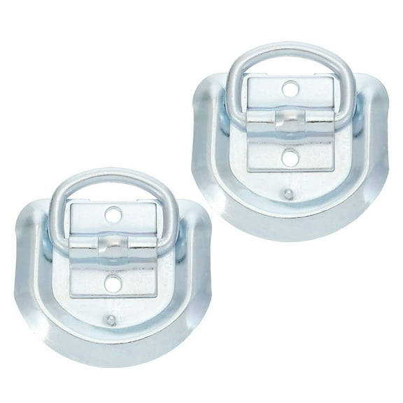 D Ring Trailer Tie Down Stainless Steel Carabiner for Truck Hitch Safety Chain Lock Pin 2pcs Silver