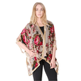thumbnail image 2 of WeHello-Women's Coverups Burnt-out Velvet Cardigan Casual Outfit Long Cover Up Velvet Kimono（JYPF-45）, 2 of 7