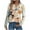 Khaki, variant on New Arrival Beifu Boho Tops For Women 2025 Womens Tops Dressy Casual 3/4 Sleeve Cotton Women Blouses Dressy Casual 3xl Shirts For Women Plus Size Fall Clothes