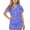 Blue, variant on Girls' Pajama Sets 2 Piece, Short Sleeve Breathable Casual Kids' Summer Sleepwear Hot Pink Size 10-12