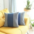 thumbnail image 6 of Set of 2 Blue Houndstooth Pillow Covers, 6 of 7