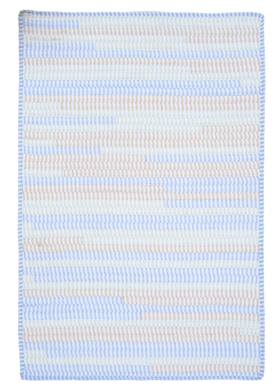 14 x 17 Starlight Blue Colonial Mills Ticking Stripe TK58SAMPLEB Sample Swatch Rugs