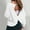 White, variant on Open Back Workout Tops For Women Baggy Long Sleeve Athletic T Shirt Backless Round Neck Gym Running Yoga Crop Tops Women Dressy Tops Ladies Summer Tunics Layering Tops plus Size Packs Tail Tops V Neck