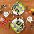 thumbnail image 4 of Coolnut Mardi Gras Cloth Napkins Set of 6, Oversized Washable Reusable Polyester Dinner Table Napkins for Family, Restaurant, Party Decor, 20 x 20 Inch, 4 of 7