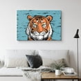 thumbnail image 2 of PixonSign Canvas Print Wall Art Graphic Comic Book Tiger Animals Wilderness Illustrations Pop Art Rustic Portrait Expressive Multicolor Ultra for Living Room, Bedroom, Office - 32"x48", 2 of 5