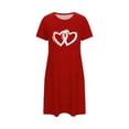 thumbnail image 6 of yillto Womens Valentine's Day Pajamas Long Sleeve Nightgowns Crewneck Heart Nightshirts for Sleepwear Loungewear, 6 of 6