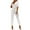 White, variant on Fsqjgq White Jumpsuit for Women Elegant Party Short Sleeve V Neck Double Suit Solid Office Outfits Straight Leg Romper with Belts(Orange,M)