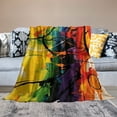 thumbnail image 2 of Fenyluxe Lines Colors Lyrical Abstraction Throw Blanket Lightweight Blanket for All Seasons Office Decor 40x50in, 2 of 6