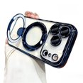 thumbnail image 2 of Funda Magnética MANLENO para iPhone 17 Pro Max Clear Compatible con MagSafe con Soporte Invisible y Protector de Lente, Revestimiento y Protección Suave para Teléfono (Azul Marino), 2 of 7