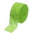 thumbnail image 1 of Unique Bargains Lace Trim 10 Yards 1.6 Inch Flower Elastic Lace Ribbons for Package Decoration Wedding Headbands Green, 1 of 5