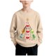 thumbnail image 2 of Sudadera sin capucha para niños, con estampado navideño, cuello redondo, manga larga, forro polar, para niños de talla mediana a grande, blusa de poliéster para niños., 2 of 5