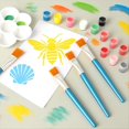 thumbnail image 4 of Juego de 40 Pinceles Planos de 2,5 cm de para Acuarela, Óleo y Pintura Profesional para Niños., 4 of 5