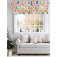 thumbnail image 5 of Colorful Shell Curtain Valances for Windows, Beige Burlap Summer Beach Coastal Kitchen Valance Window Treatment, Light Filtering Block Curtains for Bathroom/Bedroom/Living Room 42'' x 18'', 5 of 9
