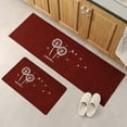 thumbnail image 1 of alfombrillas de cocina para delante del fregadero, antideslizantes, absorbentes, lavables, decorativas, color rojo, con diseño de diente de león, 40 60 cm y 40 120 cm, 1 of 4