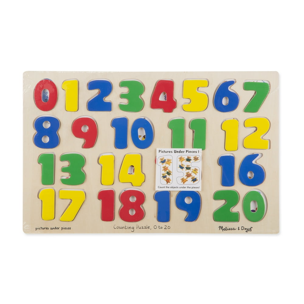 Melissa & Doug Numbers 020 Wooden Puzzle (21 pcs)