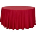 thumbnail image 1 of LAICAIW Round Tablecloth-120 Inch-Water Resistant Spill Proof Washable Polyester Table Cloth Decorative Fabric Table Cover for Dining Table, Buffet Parties and Camping, Red, 1 of 7