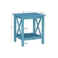 thumbnail image 4 of Home Square 2-Piece Furniture Pinewood End Table Set in Teal, 4 of 10