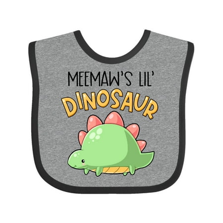 

Inktastic Meemaw s Lil Dinosaur with Cute Stegosaurus Gift Baby Boy or Baby Girl Bib