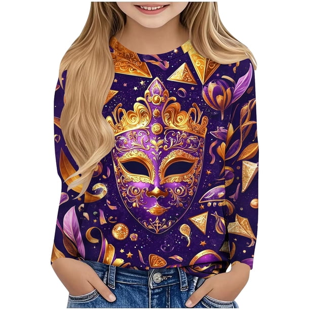 Tops de Manga Larga Lindo para las Mujeres Impreso Crewneck Casual Blusa, Camisas de Manga Larga con Cuello Redondo Y Poliéster Suave Spandex, Ligero Vestido Diario