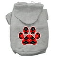 thumbnail image 5 of Mirage Pet Argyle Paw Red Screen Print Pet Hoodies Cream Size L, 5 of 10