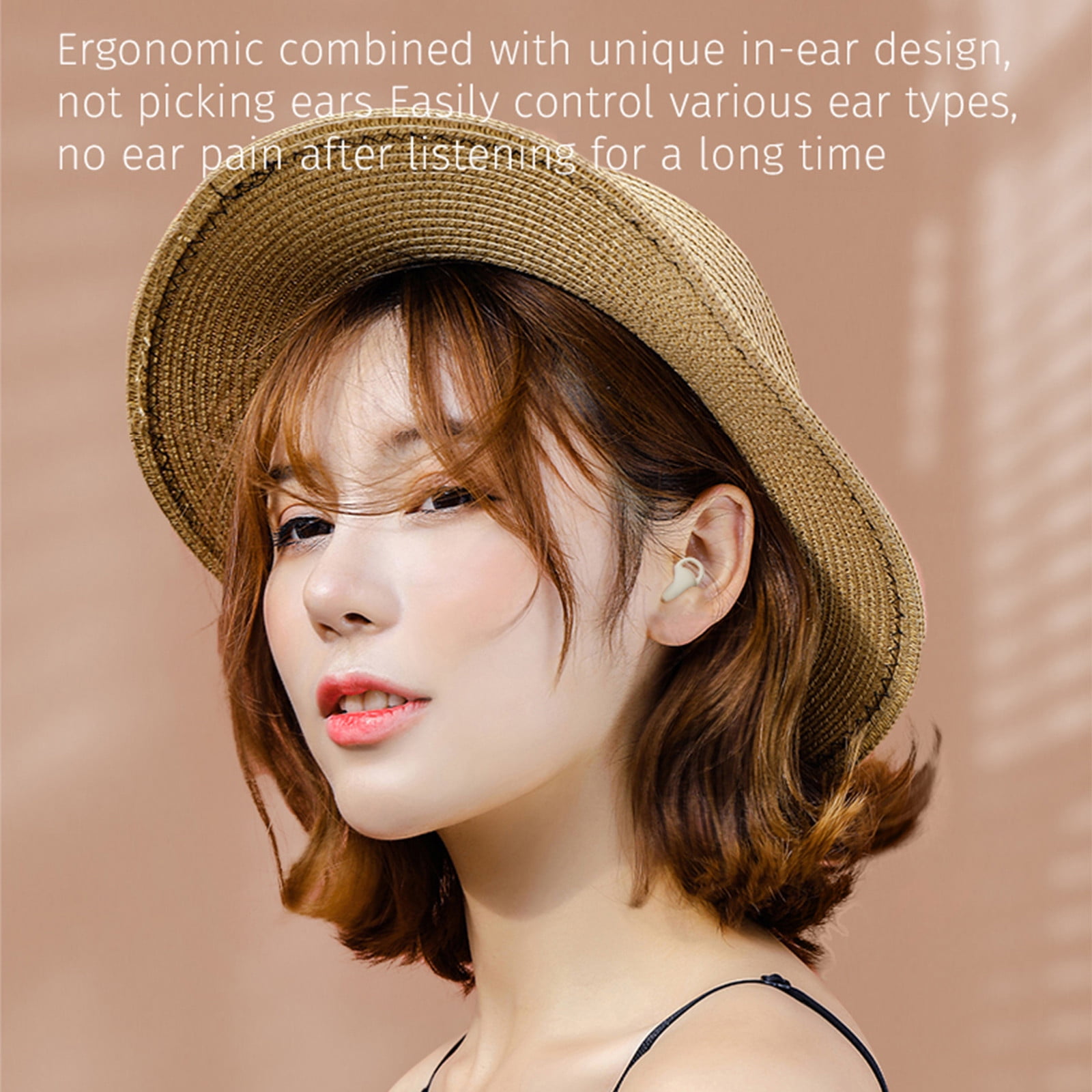Tune Flex - True Wireless Noise Cancelling Earbuds (Black), Small,Beige