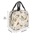 thumbnail image 2 of Yiaed Little Birds Print Insulated Lunch Bag Reusable Cute Tote Lunch Box, Leakproof Cooler Lunch Bags for Work Office Travel School Picnic, 2 of 5