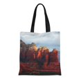 thumbnail image 1 of POGLIP Sac Fourre-Tout en Toile Rouge Nature Cafetière Roche dans le Paysage de Sedona Arizona Sac Réutilisable Épaule Courses, 1 of 1
