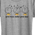 thumbnail image 3 of Peanuts - Good Music Good Days - Women's Short Sleeve Graphic T-Shirt, 3 of 6