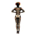 thumbnail image 6 of Womens Day Of The Dead Skeleton Jumpsuit Floral Print Long Sleeve For Halloween Party Cosplay, 6 of 7