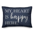 thumbnail image 2 of Creative Products Heart is Happy Here on Blue 14x20 Indoor / Outdoor Pillow, 2 of 3