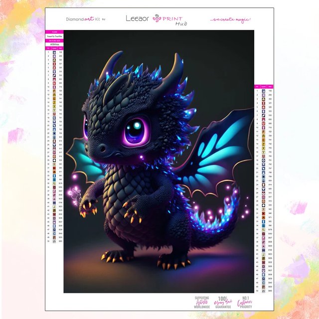 Pintura de diamante 5D Para decoración del hogar, Kit de punto de cruz bordado de mosaico de diamantes completo, Mini Dragón, regalo Para decoración de la Casa, Objetos