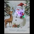 thumbnail image 3 of Northlight LED Lighted Snowman and Reindeer Christmas Canvas Wall Art - 15.75" x 11.75", 3 of 9