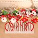 thumbnail image 4 of Advancent Diademas navideñas para fiestas, vacaciones, niños, accesorios para el cabello antideformes, diadema decorativa antideslizante, Kits de decoración para fiestas Rojo, 4 of 6