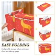 thumbnail image 4 of Storage Box With Lid 16.5x12.6x11.8In Foldable Stacked Household Storage Box Warm Christmas Deer, 4 of 7