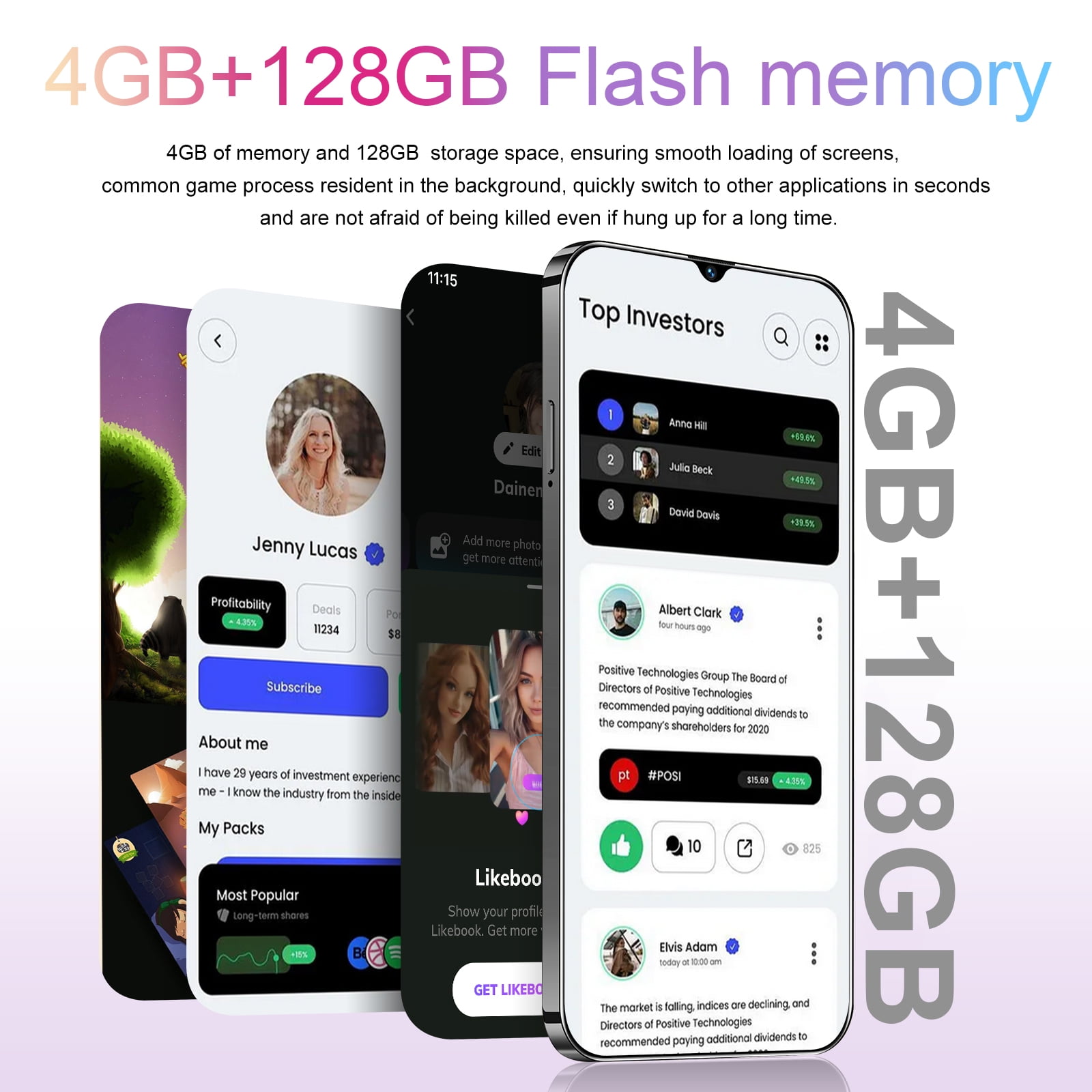 HOT 40 Pro Unlocked Phone, Mobile Phones, 5G Cell Phone 4GB+128GB Smartphone Android 13.0, 6.8 Inch FHD+ Display 120Hz 64MP Camera, 6800mAh Battery