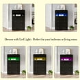 thumbnail image 7 of 5 Drawer Black Dresser with LED Lights & Power Outlets, Modern Storage Cabinet for Bedroom, 7 of 7