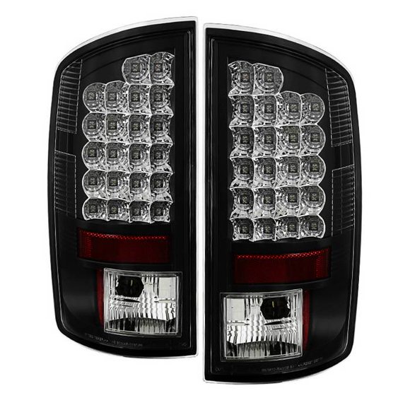 Spyder Automotive Tail Light Assembly 5002556 LED; Clear Lens; Black Housing; Uses OE Reverse Bulb