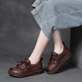 thumbnail image 5 of Lovskoo 2024 Women's Dress Leather Shoes Slip-On Platform Loafers Casual Comfortable Loafer Shoes Indoor Outdoor Brown, 5 of 8