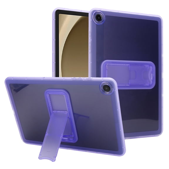 Corliven for Samsung Galaxy Tab A11 Case, Slim PC TPU Cover with Kickstand, Shock Absorbing Protective Tablet Case with Stylus Included, Purple