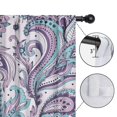 thumbnail image 4 of Blackout Kids Curtains,Purple and Teal Paisley and Floral Pattern Childrens Insulated Curtains Set Of 2,Bedroom Essentials,Toddler Room Decor 42x63in(106x160cm), 4 of 5