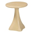 thumbnail image 1 of bali & pari Aponi Table d'Appoint en Résine Marbrée Table d'Appoint Sculpturale Crème, 1 of 8